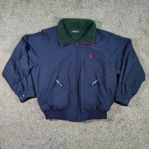 Vintage Nautica Reversible Mens Blue Green Long Sleeve Puffer Jacket Size Medium